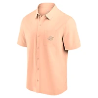 Chemise boutonnée rose clair Fanatics Miami Dolphins Front Office pour hommes