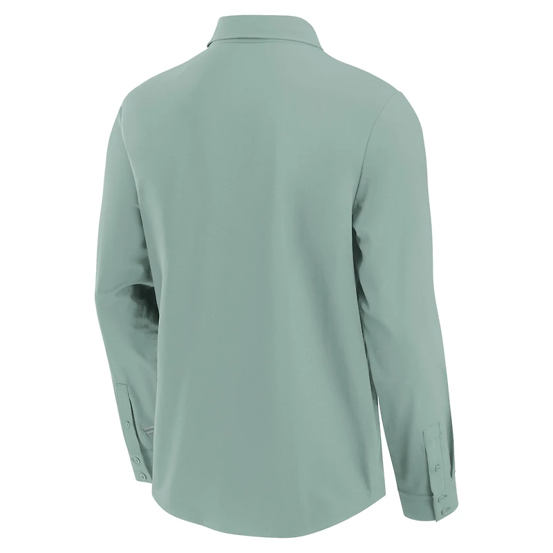 Men's Fanatics Mint Miami Dolphins Front Office Long Sleeve Button-Up Shirt