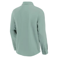 Men's Fanatics Mint Miami Dolphins Front Office Long Sleeve Button-Up Shirt