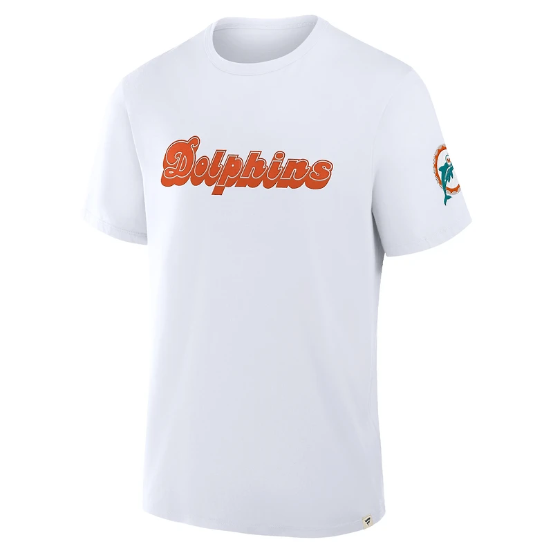 Men's Fanatics White Miami Dolphins Elevated Classic Legacy T-Shirt