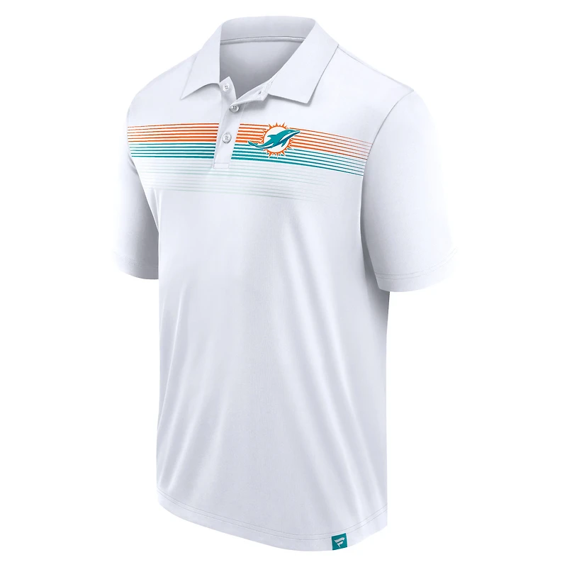 Men's Fanatics White Miami Dolphins Victory For Us Interlock Polo