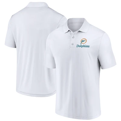 Polo vintage blanc Miami Dolphins Fanatics pour homme