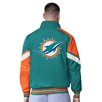 Veste réversible entièrement zippée G-III Extreme Aqua Miami Dolphins Strong Arm pour homme