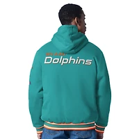 Veste à capuche zippée commémorative G-III Sports by Carl Banks Aqua Miami Dolphins Power Forward pour homme