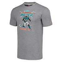 Men's Homage Tyreek Hill Heathered Gray Miami Dolphins NFL Blitz Player Tri-Blend T-Shirt