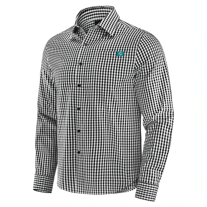 Men's J. Palmer Black Miami Dolphins Dual Threat Long Sleeve Button-Up Shirt