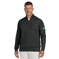 Men's J. Palmer Black Miami Dolphins Franchise Quarter-Zip Sweater