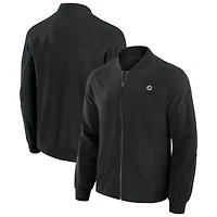 Veste légère entièrement zippée J. Palmer noire Miami Dolphins Cover-4 Tri-Blend pour homme