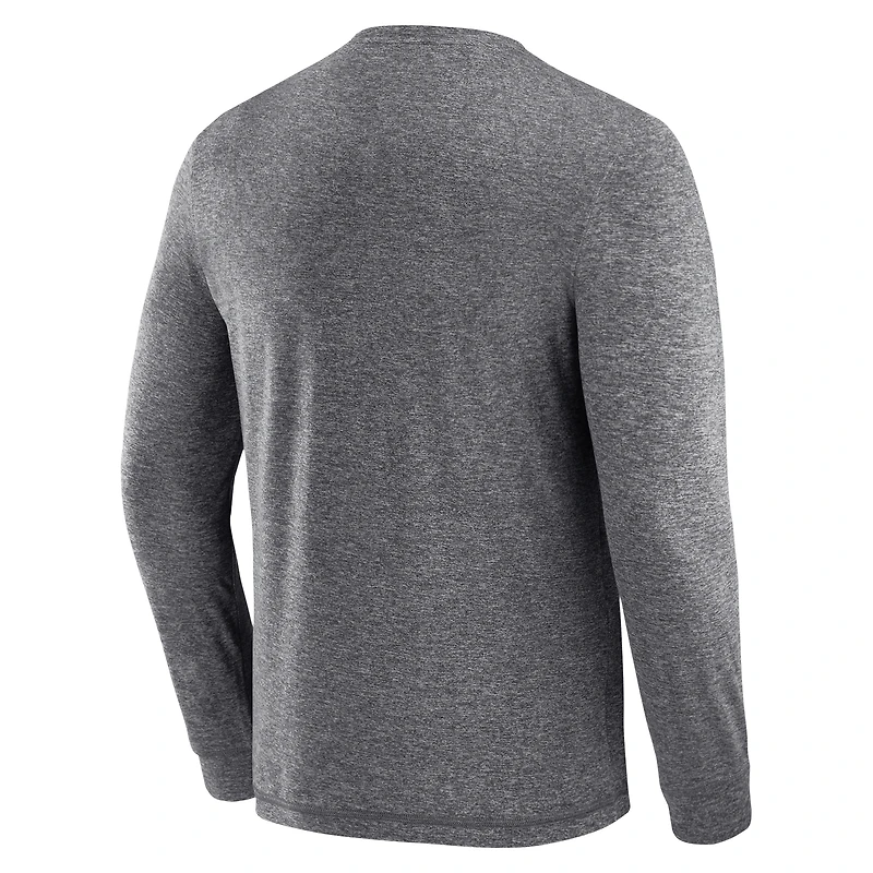 Men's J. Palmer Heather Black Miami Dolphins Four Down Long Sleeve T-Shirt