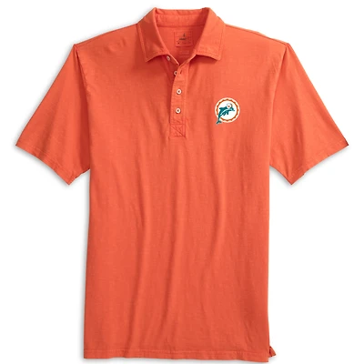 Polo johnnie-O orange Miami Dolphins pour homme, style rétro, délavé côtier