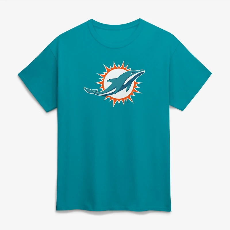 Men's Logo Athletic Aqua Miami Dolphins Primary T-Shirt