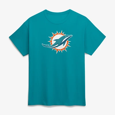 Men's Logo Athletic  Aqua Miami Dolphins Primary T-Shirt