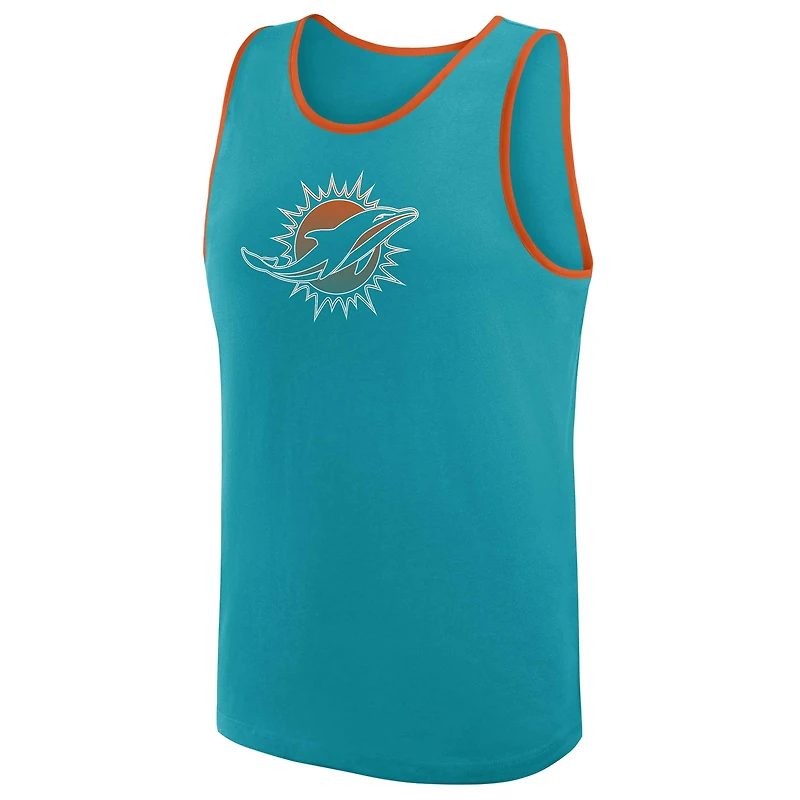 Men's Logo Athletic Aqua Miami Dolphins Unmatched Success Tank Top