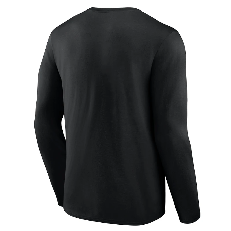 T-shirt à manches longues noir logo Miami Dolphins pour homme
