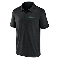 Polo athlétique noir à logo pour homme des Dolphins de Miami Unstoppable