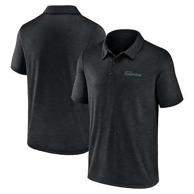 Polo athlétique noir à logo pour homme des Dolphins de Miami Unstoppable