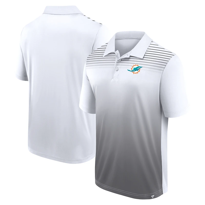 Polo blanc athlétique avec logo pour homme des Miami Dolphins Sandlot Game