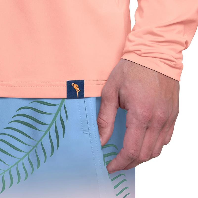 T-shirt anti-UV A manches longues pour homme Margaritaville Coral Miami Dolphins Life's Beach