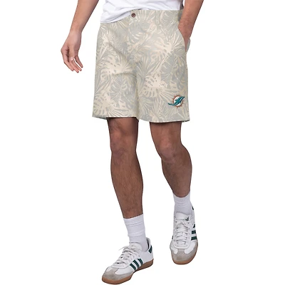 Short Amphib imprimé Monstera lavé au sable des Miami Dolphins de Margaritaville pour hommes