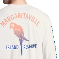Men's Margaritaville White/Coral Miami Dolphins Island Reserve Long Sleeve Slub Henley Shirt