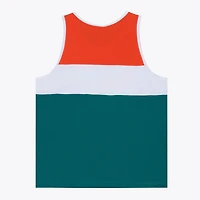Men's Mitchell & Ness  Aqua/Orange Miami Dolphins Head Coach Tank Top