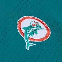Men's Mitchell & Ness  Aqua Miami Dolphins Head Coach Mesh Full-Button Fashion Jersey