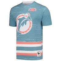T-shirt Mitchell & Ness Aqua Miami Dolphins Jumbotron 3.0 pour homme