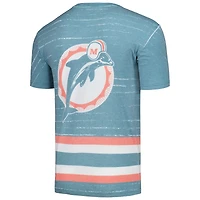 T-shirt Mitchell & Ness Aqua Miami Dolphins Jumbotron 3.0 pour homme