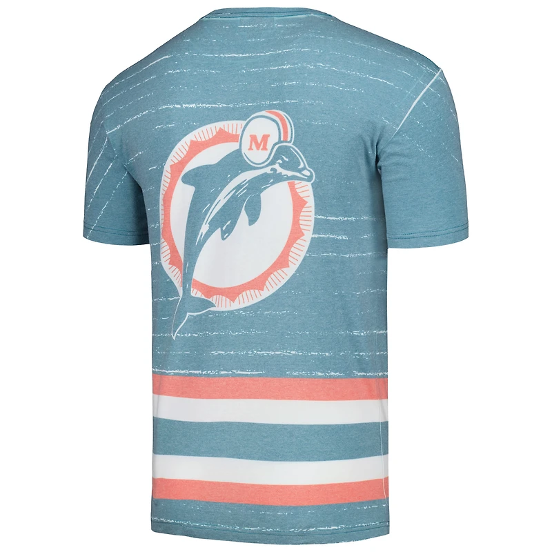 Men's Mitchell & Ness Aqua Miami Dolphins Jumbotron 3.0 T-Shirt