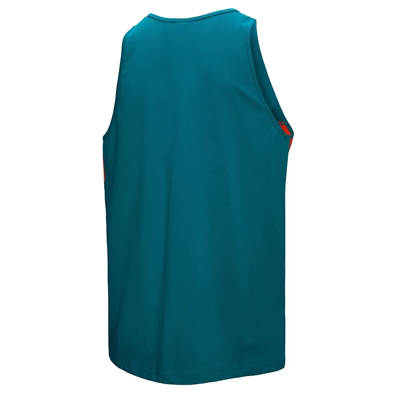 Débardeur rétro colorblock Aqua Miami Dolphins de Mitchell & Ness pour homme