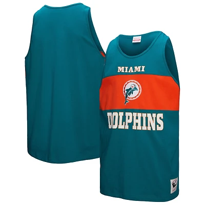 Débardeur rétro colorblock Aqua Miami Dolphins de Mitchell & Ness pour homme