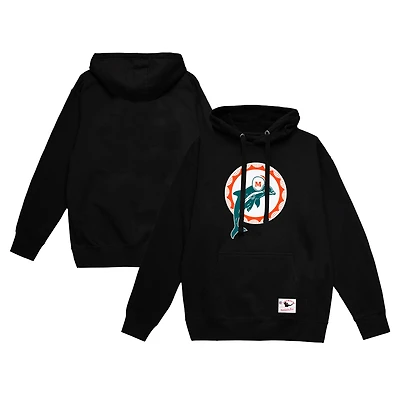 Men's Mitchell & Ness Black Miami Dolphins Vintage Pullover Hoodie