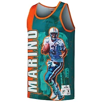 Débardeur Mitchell & Ness Dan Marino Aqua Miami Dolphins 1990 Player Burst pour hommes