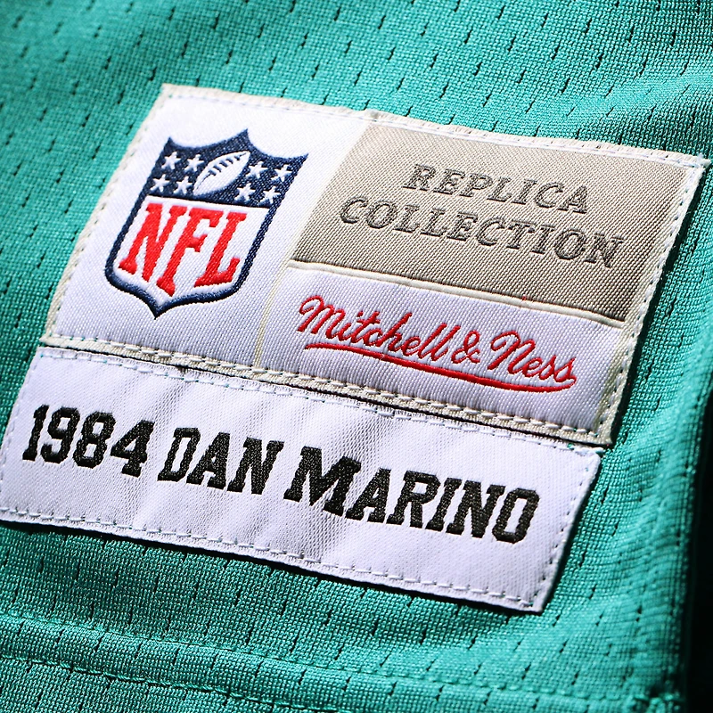 Men's Mitchell & Ness Dan Marino Aqua Miami Dolphins Big Tall 1984 Retired Player Replica Jersey