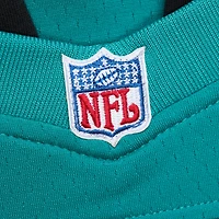 Sweat à capuche pour homme Mitchell & Ness Dan Marino Aqua Miami Dolphins Player Name Number Legacy Jersey