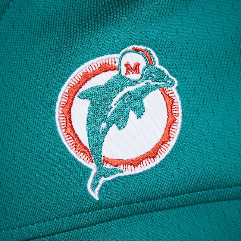 Sweat à capuche pour homme Mitchell & Ness Dan Marino Aqua Miami Dolphins Player Name Number Legacy Jersey