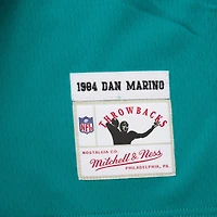 Sweat à capuche pour homme Mitchell & Ness Dan Marino Aqua Miami Dolphins Player Name Number Legacy Jersey