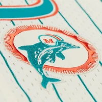 Maillot de baseball boutonné en maille crème Mitchell & Ness Dan Marino pour homme, Miami Dolphins, avec nom et numéro