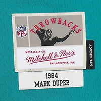 Maillot réplique Mitchell & Ness Mark Duper Aqua Miami Dolphins Legacy pour hommes