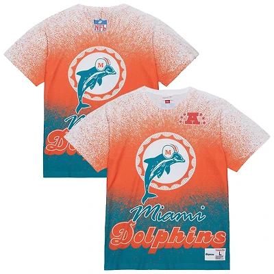 T-shirt blanc à logo vintage Team Burst des Miami Dolphins de Mitchell & Ness pour homme