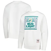 Sweat-shirt à capuche blanc The Crest des Miami Dolphins de Mitchell & Ness x Bud Light pour homme