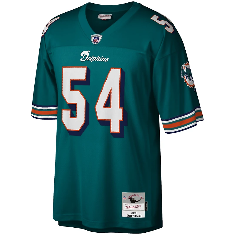 Maillot réplique Legacy Mitchell & Ness Zach Thomas orange des Miami Dolphins pour homme