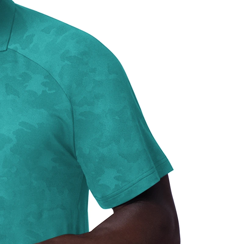 Men's MSX by Michael Strahan Aqua Miami Dolphins Baseline Raglan Polo