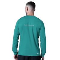 Men's MSX by Michael Strahan  Aqua Miami Dolphins Forward Long-Sleeve T-Shirt