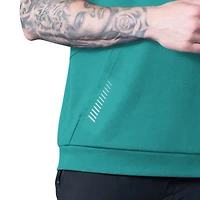 Men's MSX by Michael Strahan Aqua Miami Dolphins Tri-Blend Rebound Sleeveless Hoodie