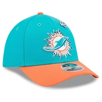Men's New Era  Aqua/Orange Miami Dolphins 2026 NFL Draft 39THIRTY M-Crown Flex Hat