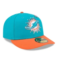 Men's New Era  Aqua/Orange Miami Dolphins 2026 NFL Draft Pre-Curved 59FIFTY Fitted Hat