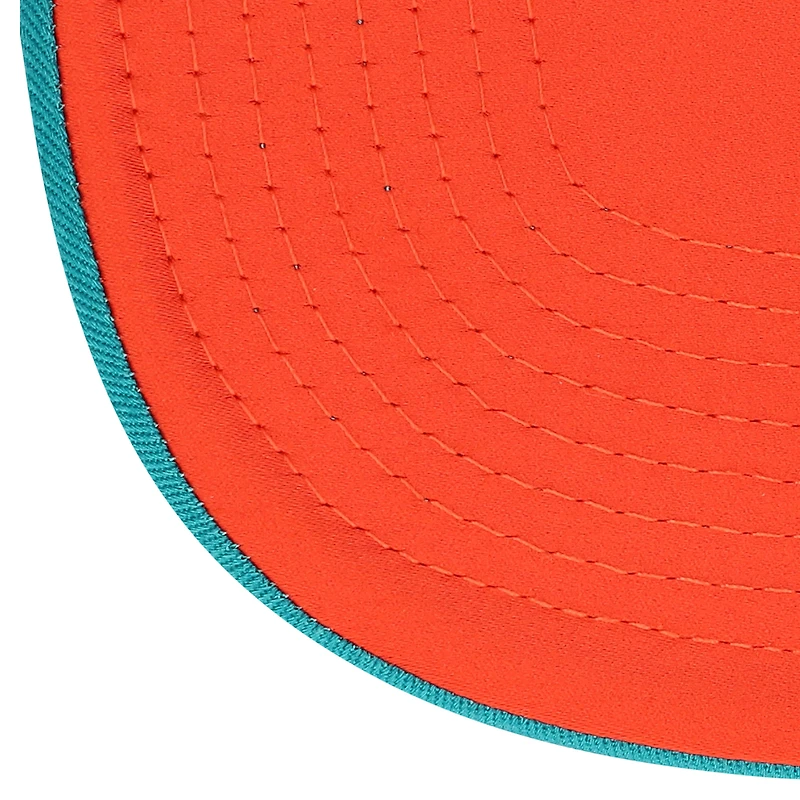 Casquette ajustable New Era Aqua/Blanc Miami Dolphins Patch 19TWENTY pour homme