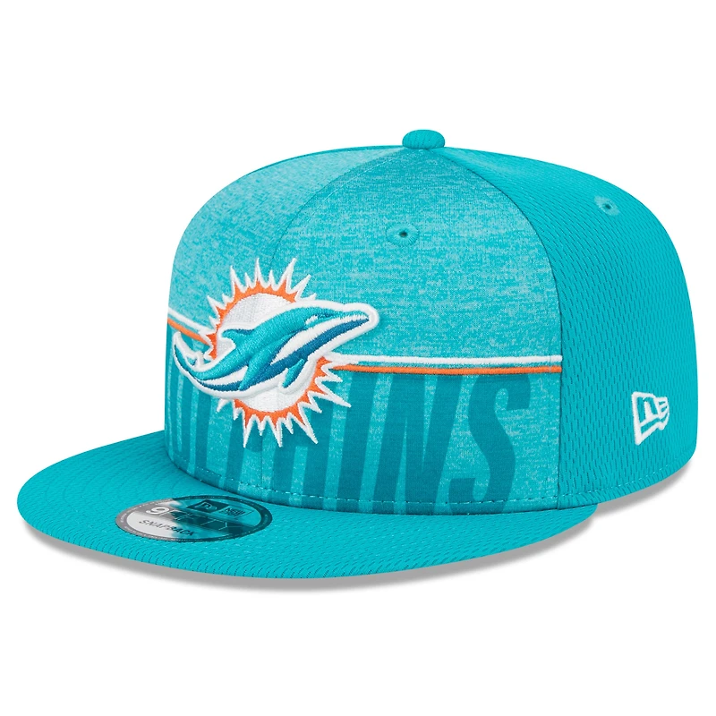 Casquette Snapback New Era Aqua Miami Dolphins 2023 NFL Training Camp 9FIFTY pour homme