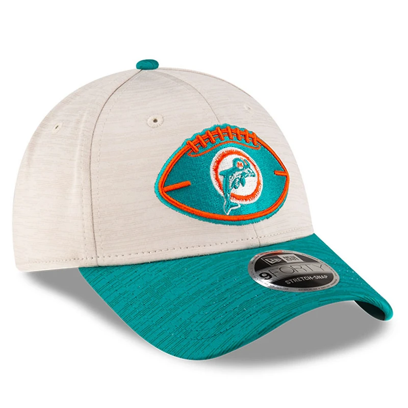 Men's New Era Aqua Miami Dolphins 2024 Sideline 9FORTY Adjustable Hat